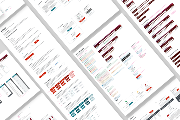 Smaple artboards with UI component documentation