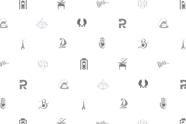 Logo pattern on top of a white background