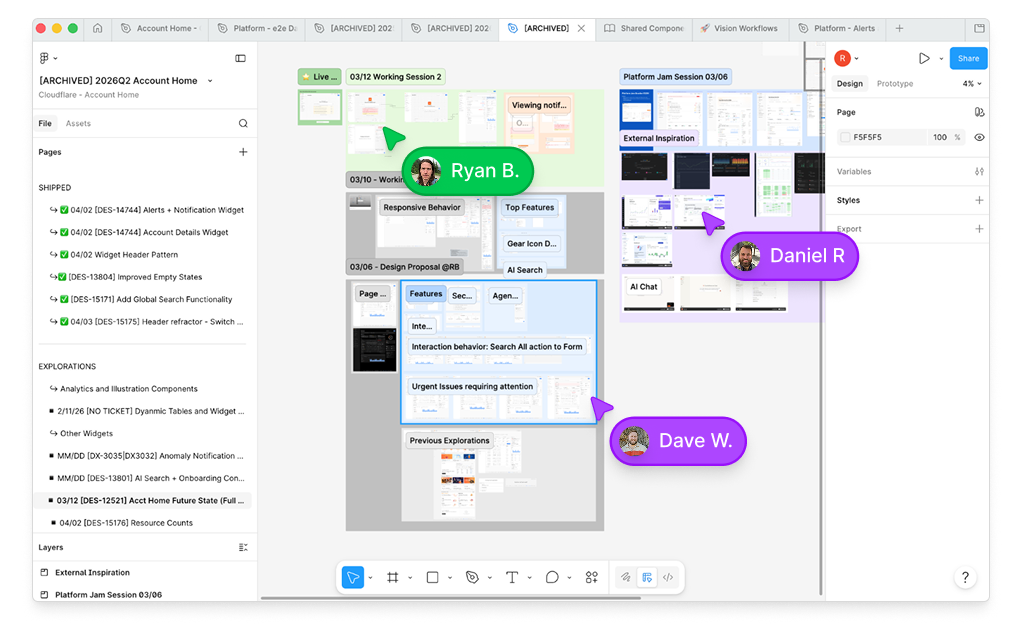 Live design and code sessions with engineers in Figma