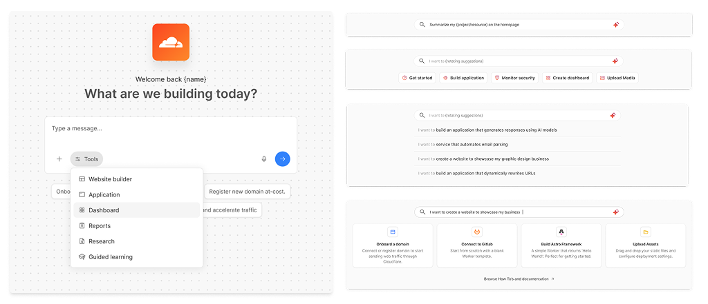 AI Assistant underlay with natural language navigation