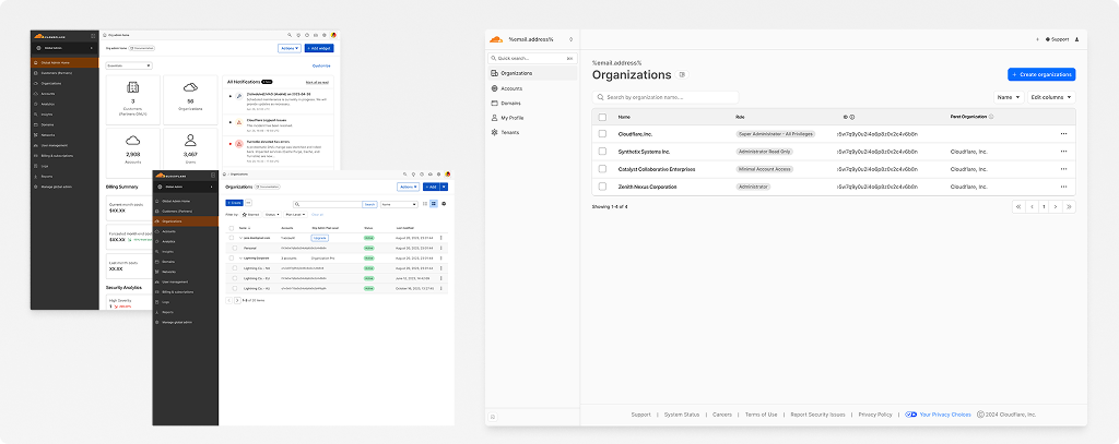 Resource tagging applied across account, org, and multi-account navigation flows
