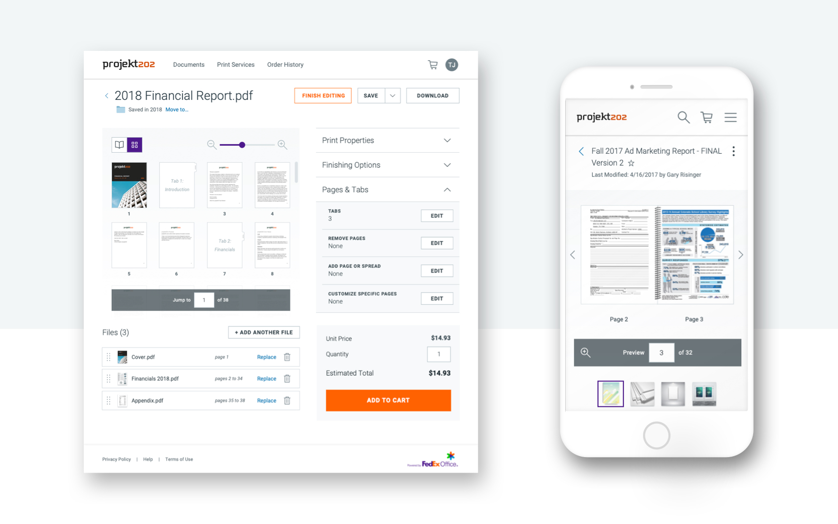 After print online product screenshot of print product configurator