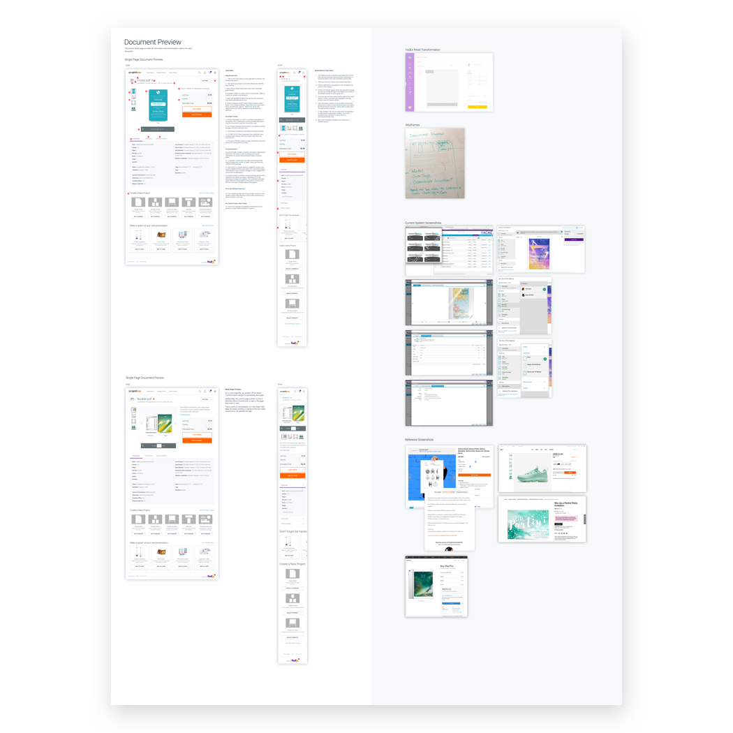 Document configuratior page template UX documentation