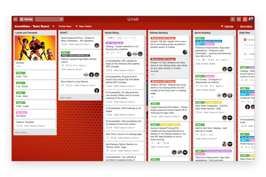 Tello board with various activities