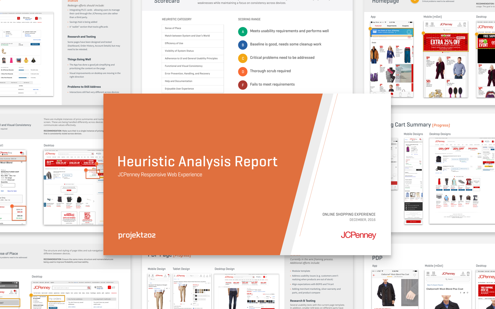 Various slides from a heuristic evaluation presentation