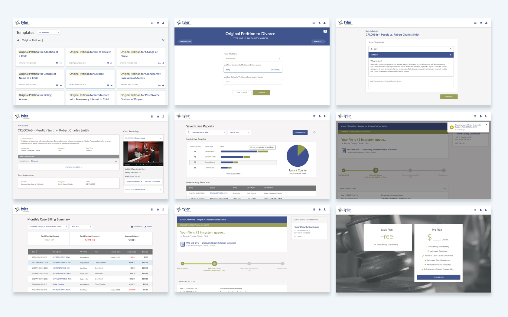Multiple desktop screenshots eFile digital features